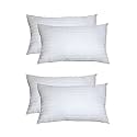 Rectangular 12x18 Inches Cushion, Set of 4, Cotton Fiber Fill Hotel Quality Premium Fibre Soft Cushion, Lumbar Pillow Filler - White