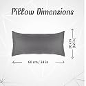 Rectangular 12x24 Inches Cushion, Pack of 4, Cotton Fiber Filling Hotel Quality Premium Fibre Soft Cushion, Lumbar Pillow Filler - Plain Grey