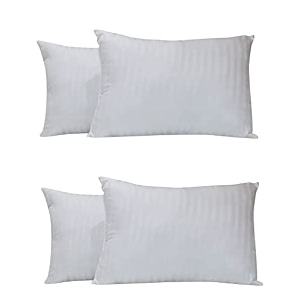rectangular 14x20 inches cushion set of 4 cotton fiber fill hotel quality premium fibre soft cushion lumbar pillow filler - white