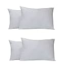 Rectangular 14x20 Inches Cushion, Set of 4, Cotton Fiber Fill Hotel Quality Premium Fibre Soft Cushion, Lumbar Pillow Filler - White