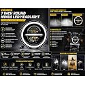 VM 110W Round LED Operating, Minus Headlight Bullet Headlight Compatible with Royal Enfield,Classic 350, Hunter350,Himalyan Gypsy & Bullet