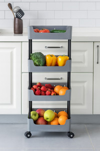 VM BOND Multi-Purpose Plastic Storage Organizer 4-Tier