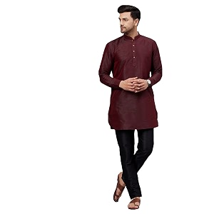 VM Mens Silk Blend Kurta Pyjama Set