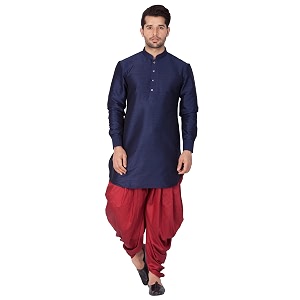 VM Mens Silk Blend Kurta Pyjama Set