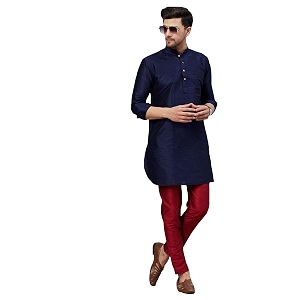 VM Mens Silk Blend Kurta Pyjama Set