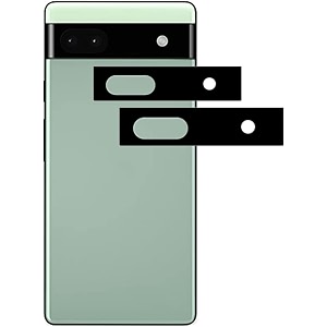 compatible with black back camera lens protector tempered glass - full camera coverage with easy installation kit google pixel 6a camera lens