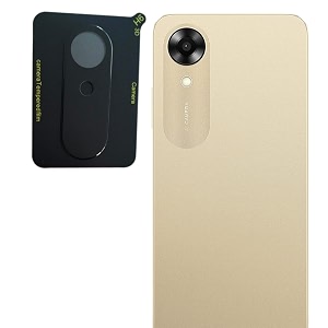 compatible with black back camera lens protector tempered glass - full camera coverage with easy installation kit oppo a17k camera lens