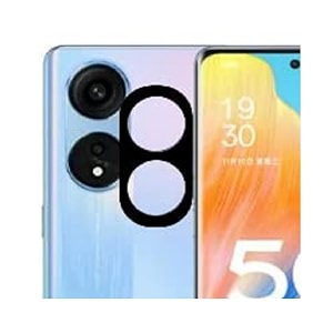 compatible with black back camera lens protector tempered glass - full camera coverage with easy installation kit oppo reno 8t 5g camera lens