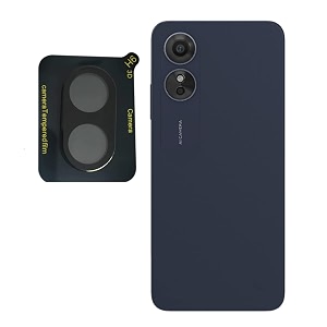 compatible with black back camera lens protector tempered glass - full camera coverage with easy installation kit oppo a58 5g camera lens
