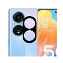 Compatible with Black Back Camera Lens Protector Tempered Glass - Full Camera Coverage with Easy Installation Kit (Oppo Reno 8T 5G, Camera Lens)