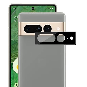 compatible with google pixel 7 5g black back camera lens protector tempered glass - full camera coverage with easy installation kit
