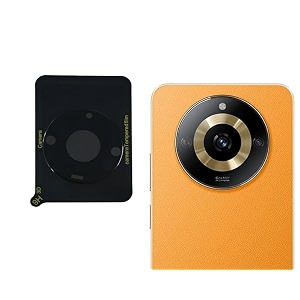 compatible with realme narzo 60 black back camera lens protector tempered glass - full camera coverage with easy installation kit
