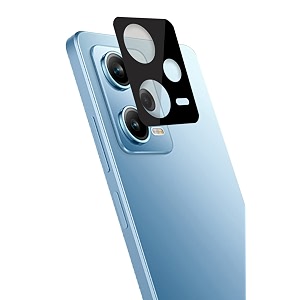compatible with redmi note 12 pro 5g black back camera lens protector tempered glass - full camera coverage with easy installation kit