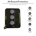 Compatible with Samsung Galaxy A24 5G Black Back Camera Lens Protector Tempered Glass - Full Camera Coverage with Easy Installation Kit (Samsung Galaxy A24 5G, Camera Lens)