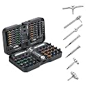VMAN Ratchet Screwdriver Set, magnetic Screwdriver sets, S2 Steel Bits, DIY Combination Flexible Shaft, Suitable for Furniture Assembly, Precision Electrical Appliance Repair, Bicycle Tools