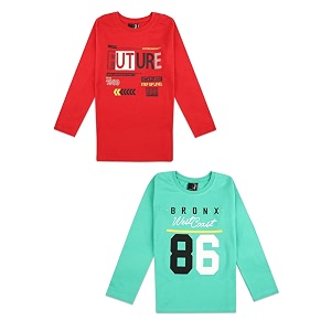 vmart boys printed poly cotton single jersey round neck t-shirt fs