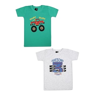 vmart boys printed poly cotton single jersey round neck t-shirt fs