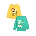 VMart Boys Printed Poly Cotton Single Jersey Round Neck T-Shirt Fs