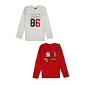 VMart Boys Printed Poly Cotton Single Jersey Round Neck T-Shirt Fs