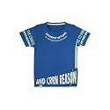 VMart Boys Printed Poly Cotton Single Jersey Round Neck T-Shirt Fs
