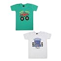 VMart Boys Printed Poly Cotton Single Jersey Round Neck T-Shirt Fs