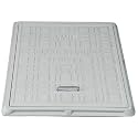 VMD, Fiber Reinforced Polymer (FRP) 3 Tons Capacity (Marble White) Manhole Cover | Chamber Cover | Sump Cover, (18 x 18 inch)