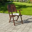 VMDJ Folding Chair - Solid Sheesham Wood Made Portable Foldable Indoor Chairs (1, Coffee Color)