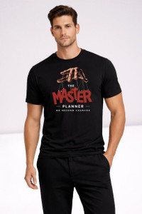 Vmens99 Printed Men Round Neck Black T-Shirt
