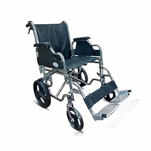 vms careline tour lightweight transporter wheelchair with solid wheel and seat belt