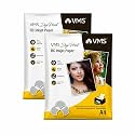 VMS Digi Print 240 GSM A4 210x297mm Photo Paper (Luster) Matte –Pack of 2 (40 Sheets)., White (1240004DPL)