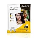 VMS Digi Print 240 GSM A4 210x297mm Photo Paper (Luster) Matte –Pack of 4 (80 Sheets)., White (1240004DPL)