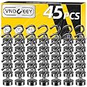 VNDUEEY 45 Pack Black Magnetic Hooks, 25Lbs Strong Magnet Hooks for Hanging, Magnetic Hook Heavy Duty, Fridge Magnets Neodymium with Hooks for Cruise, Kitchen, Workplace, Office and Garage
