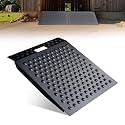 VNN 29" x 24" Shed Ramp for Riding Mower - 750 LB Capacity Shed Ramps, Anti-Slip Punch Plate Ramp for ATV, Motorcycles, Garages & Barns (1PC,Black, Alloy)