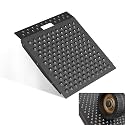 VNN 29" x 24" Shed Ramp for Riding Mower - 750 LB Capacity Shed Ramps, Anti-Slip Punch Plate Ramp for ATV, Motorcycles, Garages & Barns (1PC, Velvet Black, Alloy)
