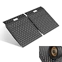 VNN 29" x 48" Shed Ramp for Riding Mower - 1500 LB Capacity Shed Ramps, Anti-Slip Punch Plate Ramp for ATV, Motorcycles, Garages & Barns (2PC, Velvet Black, Alloy)