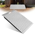 VNN 36" x 24" Shed Ramp for Riding Mower - 800 LB Capacity Shed Ramps, Anti-Slip Punch Plate Ramp for ATV, Motorcycles, Garages & Barns (1PC,Slivery, Alloy)