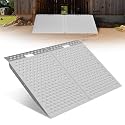 VNN 36" x 48" Shed Ramp for Riding Mower - 1500 LB Capacity Shed Ramps, Anti-Slip Punch Plate Ramp for ATV, Motorcycles, Garages &amp; Barns (2PC, Slivery)
