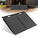 VNN 36" x 48" Shed Ramp for Riding Mower - 1500 LB Capacity Shed Ramps, Anti-Slip Punch Plate Ramp for ATV, Motorcycles, Garages & Barns (2PC, Black, Alloy)