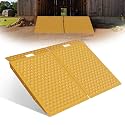 VNN 36" x 48" Shed Ramp for Riding Mower - 1500 LB Capacity Shed Ramps, Anti-Slip Punch Plate Ramp for ATV, Motorcycles, Garages & Barns (2PC, Yellow, Alloy)