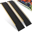 VNN 48" Aluminum Shed Ramps 2PCS - 4' Long Loading Ramp for Lawn Mower, 9.8" Wide Ramps for Shed, 1200 lbs Capacity Trailer Ramp for Motorcycle, E-Bike, Dirt Bike, Scooter, Bicycle