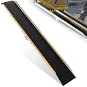 VNN 71" Aluminum Shed Ramp 1PC, 6' Folding Loading Ramp for Lawn Mower, 9.8" Wide Ramps for Shed, 600 lbs Capacity Trailer Ramps for Motorcycle, E-Bike, Dirt Bike, Scooter, Bicycle- 9.8" Wide