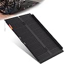 VNN Portable Wheelchair Ramp 4FT, Black Seamless Non-Slip Aluminum Ramps