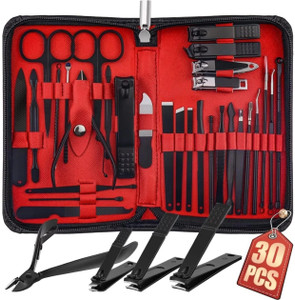vnz 30pcs manicure set  professional pedicure kit  stainless steel nail care tools