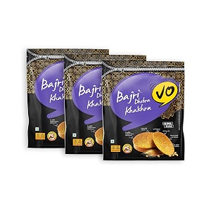 vo foods bajri dhebra round khakhra pack of 3 540g