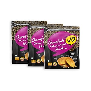 vo foods chorafadi masala papad round khakhra pack of 3 540g