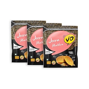 vo healthy foods jeera round khakhra pack of 3 600g