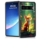 for Pixel 7a Case,Heavy Duty Dual Layer Hybrid Hard PC Soft Rubber Shockproof Protective Rugged Bumper Case for Google Pixel 7A 6.1",Cute Fox