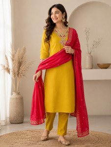 Vobbler Women Kurti Pant Dupatta Set