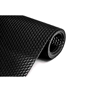 waterproof mud dirt trapper anti skid rubberbathroomshowerrainswimming pool mat 2x16 feet black