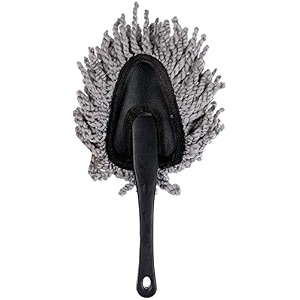 aksmit multipurpose mini microfiber duster interior and exterior cleaning duster brush with handle mop brush ideal for car cleaning and household grey pack of - 1